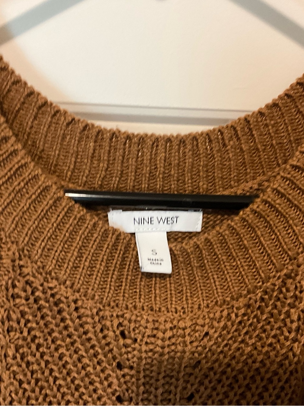 Women's Sleeveless Knit Tank Top - Brown/Small - Picture 2 of 2